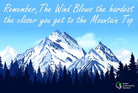 Giant Innovative Motivational Poster Remember The Wind belows 300 GSM, 13 x 19 Inches