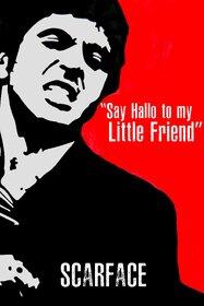 Giant Innovative Funny Poster Say Hello to My Little Friend-Scarface 300 GSM, 13 x 19 Inches