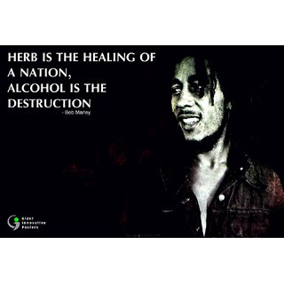 Giant Innovative Bob Marley HD Posters Collections (13 x 19, Herb is The Healing)