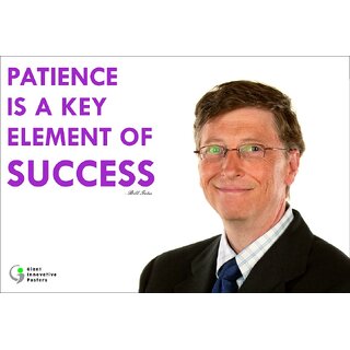 Patience is a Key Element of Success - Motivational Quote Wall Poster from GIANT INNOVATIVE (13 x19)