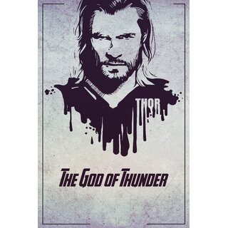                      GOD of Thunder - Thor Hollywood Movie Posters Form Giant Innovative GI021 12 x 18, 300 GSM                                              