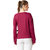 Miss chase Women's Maroon Round Neck Full Sleeve Cotton Solid Eyelet And Tie-Up Detailing Sweatshirt