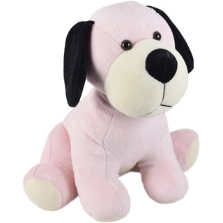                       Ultra Cute Sitting Dog Soft Toy 12 Inches Baby Pink                                              