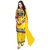 Florence Yellow Cotton Embroidered Semi Stitched Salwar Suit