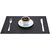 Smile Mom Table Place Mats for Dining Table 4 Piece PVC, Washable/ Anti-Skid (45 X 30 CM ,Black Stripes )