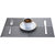 Smile Mom Table Place Mats for Dining Table 4 Piece PVC, Washable/ Anti-Skid (45 X 30 CM ,Metalic silver Grey )