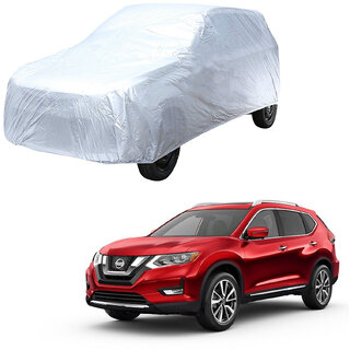                       AutoRetail Nissan X-TRAIL Silver Matty Car Body Cover for 2019 Model (Triple Stiched, without Mirror Pocket)                                              