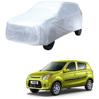 AutoRetail Maruti Suzuki Alto Silver Matty Car Body Cover for 2013 Model (Triple Stiched, without Mirror Pocket)