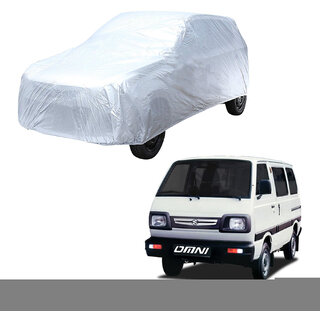                       AutoRetail Maruti Suzuki Omni Silver Matty Car Body Cover For 2005 Model (Triple Stiched, without Mirror Pocket)                                              