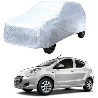                       AutoRetail Maruti Suzuki A-Star Silver Matty Car Body Cover for 2008 Model (Triple Stiched, without Mirror Pocket)                                              