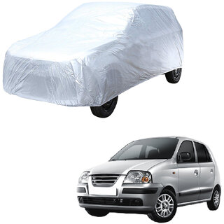                       AutoRetail Hyundai Santroxing Silver Matty Car Body Cover For 2007 Model (Triple Stiched, without Mirror Pocket)                                              