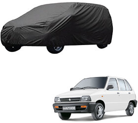 AutoRetail Maruti Suzuki 800 Grey Car Body Cover for 1994 Model (Triple Stiched, without Mirror Pocket)