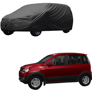                       AutoRetail Tata QUANTO Grey Car Body Cover for 2019 Model (Triple Stiched, without Mirror Pocket)                                              