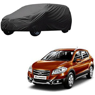                       AutoRetail Maruti Suzuki S-Cross Grey Car Body Cover for 2019 Model (Triple Stiched, without Mirror Pocket)                                              