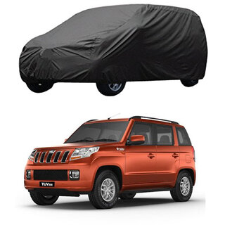                       AutoRetail Mahindra TUV300 Grey Car Body Cover for 2019 Model (Triple Stiched, without Mirror Pocket)                                              