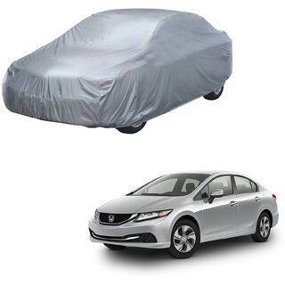                       AutoRetail Honda CIVIC Silver Matty Car Body Cover for 2018 Model (Triple Stiched, without Mirror Pocket)                                              