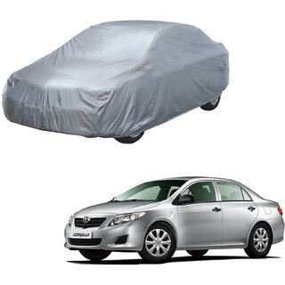                       AutoRetail Toyota COROLLA Silver Matty Car Body Cover for 2019 Model (Triple Stiched, without Mirror Pocket)                                              