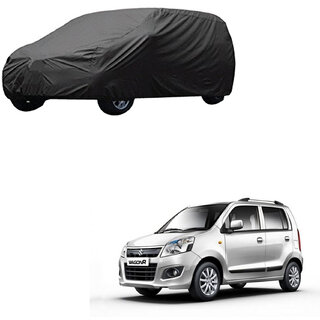                       AutoRetail Maruti Suzuki WagonR Grey Car Body Cover for 2012 Model (Triple Stiched, without Mirror Pocket)                                              