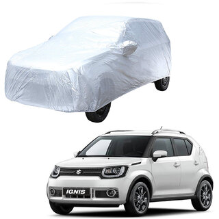 AutoRetail Hyundai IGNIS Silver Matty Car Body Cover for 2019 Model (Mirror Pocket, Triple Stiched) AutoRetail Hyundai IGNIS Silver Matty Car Body Cover for 2019 Model (Mirror Pocket, Triple Stiched)