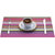 Smile Mom Table Place Mats for Dining Table 4 Piece PVC, Washable/ Anti-Skid (45 X 30 CM ,Pink Yellow Stripes )