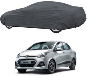 AutoRetail Hyundai XCENT Grey Car Body Cover for 2019 Model (Triple Stiched, without Mirror Pocket)