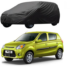 AutoRetail Maruti Suzuki Alto Grey Car Body Cover for 2013 Model (Triple Stiched, without Mirror Pocket)