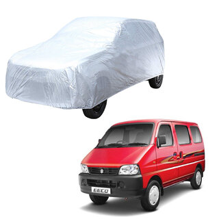                       AutoRetail Maruti Suzuki EECO Silver Matty Car Body Cover for 2014 Model (Triple Stiched, without Mirror Pocket)                                              