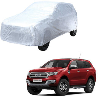                       AutoRetail Ford ENDEAVOUR Silver Matty Car Body Cover for 2019 Model (Triple Stiched, without Mirror Pocket)                                              