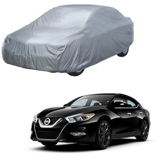                       AutoRetail Nissan Micra Silver Matty Car Body Cover For 2013 Model (Triple Stiched, without Mirror Pocket)                                              
