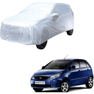 AutoRetail Tata INDICA VISTA Silver Matty Car Body Cover for 2009 Model (Mirror Pocket, Triple Stiched) AutoRetail Tata INDICA VISTA Silver Matty Car Body Cover for 2009 Model (Mirror Pocket, Triple Stiched)