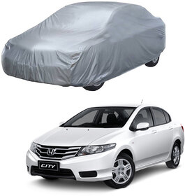 AutoRetail Honda City Silver Matty Car Body Cover For 2010 Model (Triple Stiched, without Mirror Pocket)