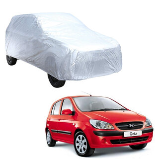                       AutoRetail Hyundai GETZ Silver Matty Car Body Cover for 2007 Model (Triple Stiched, without Mirror Pocket)                                              