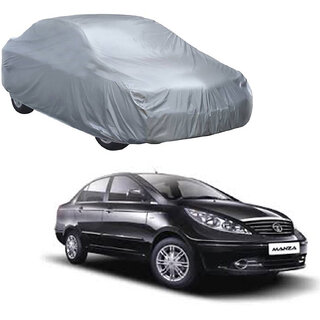 AutoRetail Tata Manza Silver Matty Car Body Cover For 2019 Model (Triple Stiched, without Mirror Pocket)