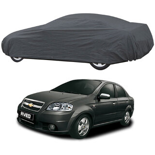                       AutoRetail Chevrolet AVEO Grey Car Body Cover for 2010 Model (Triple Stiched, without Mirror Pocket)                                              