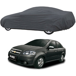                       AutoRetail Chevrolet AVEO Grey Car Body Cover for 2011 Model (Triple Stiched, without Mirror Pocket)                                              