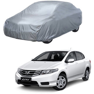                       AutoRetail Honda City Silver Matty Car Body Cover For 2008 Model (Triple Stiched, without Mirror Pocket)                                              