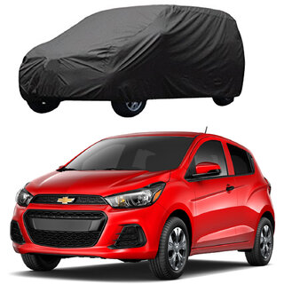                       AutoRetail Chevrolet Spark Grey Car Body Cover For 2010 Model (Triple Stiched, without Mirror Pocket)                                              
