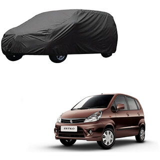                       AutoRetail Maruti Zen Estilo Grey Car Body Cover For 2001 Model (Triple Stiched, without Mirror Pocket)                                              