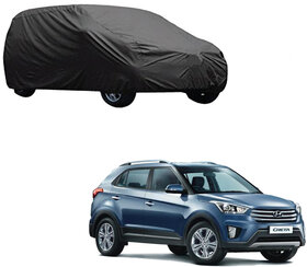 AutoRetail Hyundai CRETA Grey Car Body Cover for 2016 Model (Triple Stiched, without Mirror Pocket)