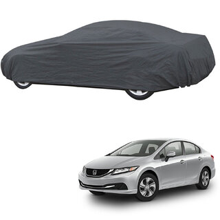                       AutoRetail Honda CIVIC Grey Car Body Cover for 2014 Model (Triple Stiched, without Mirror Pocket)                                              