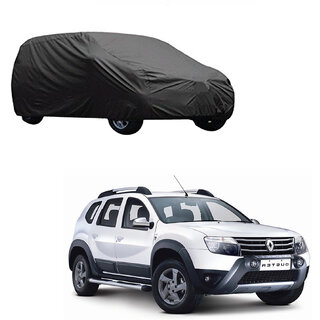                       AutoRetail Renault DUSTER Grey Car Body Cover for 2017 Model (Triple Stiched, without Mirror Pocket)                                              