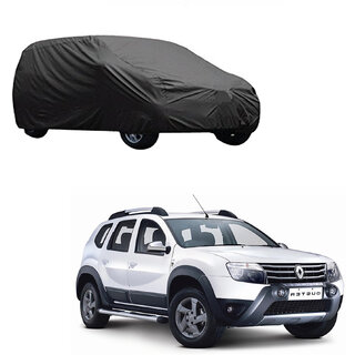                       AutoRetail Renault DUSTER Grey Car Body Cover for 2018 Model (Triple Stiched, without Mirror Pocket)                                              