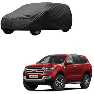                       AutoRetail Ford ENDEAVOUR Grey Car Body Cover for 2019 Model (Triple Stiched, without Mirror Pocket)                                              