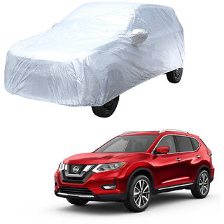                       AutoRetail Nissan X-TRAIL Silver Matty Car Body Cover for 2019 Model (Mirror Pocket, Triple Stiched)                                              