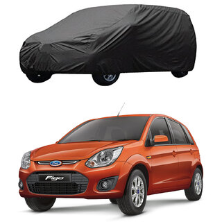                      AutoRetail Ford Figo Grey Car Body Cover For 2016 Model (Triple Stiched, without Mirror Pocket)                                              