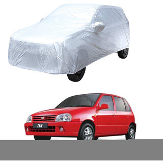                       AutoRetail Maruti Suzuki Zen Silver Matty Car Body Cover For 1996 Model (Mirror Pocket, Triple Stiched)                                              