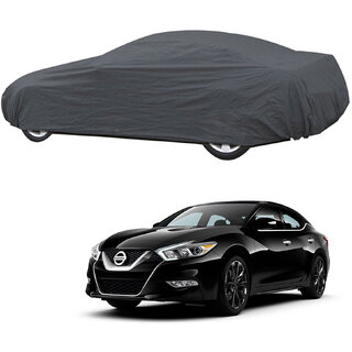 AutoRetail Nissan Micra Grey Car Body Cover For 2014 Model (Triple Stiched, without Mirror Pocket)