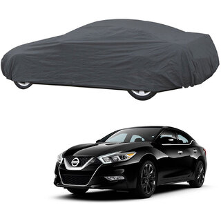                       AutoRetail Nissan Micra Grey Car Body Cover For 2019 Model (Triple Stiched, without Mirror Pocket)                                              