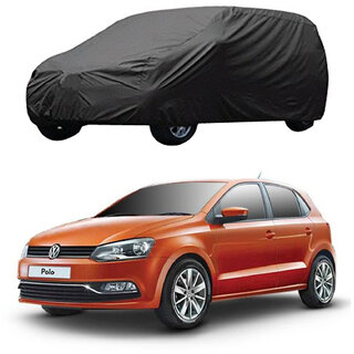                       AutoRetail Volkswagen Polo Grey Car Body Cover For 2017 Model (Triple Stiched, without Mirror Pocket)                                              