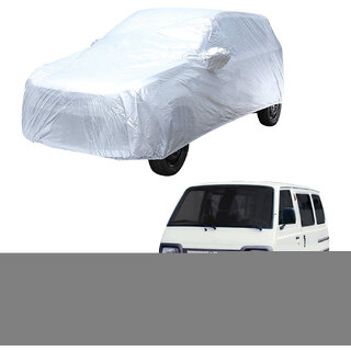 AutoRetail Maruti Suzuki Omni Silver Matty Car Body Cover For 2016 Model (Mirror Pocket, Triple Stiched)